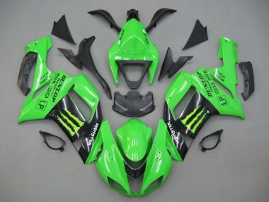 Achat Carénages Moto Kawasaki ZX6R 2007-2008 - Vert Noir Monstre Energy