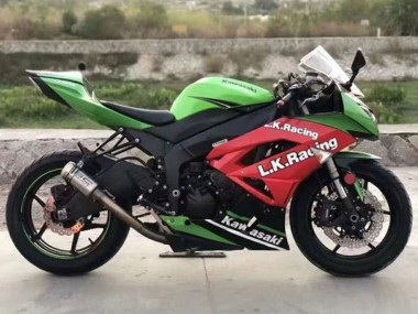Achat Carénages Moto Kawasaki ZX6R 2009-2012 - Vert Rouge Noir Blanc L.K. Courses