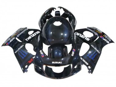 Achat Carénages Moto Suzuki GSXR 600 / GSXR 750 1996-2000 - Noir Bleu Foncé Monstre