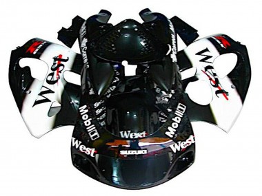 Achat Carénages Moto Suzuki GSXR 600 / GSXR 750 1996-2000 - Noir Blanc West
