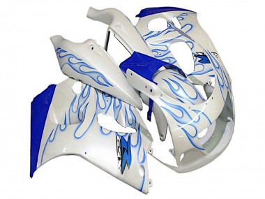 Achat Carénages Moto Suzuki GSXR 600 / GSXR 750 1996-2000 - Blanc Bleu Flamme