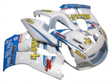 Achat Carénages Moto Suzuki GSXR 600 / GSXR 750 1996-2000 - Blanc Bleu Jaune Rizla