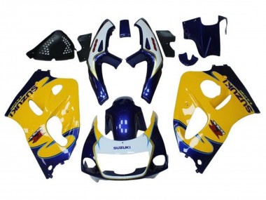 Achat Carénages Moto Suzuki GSXR 600 / GSXR 750 1996-2000 - Jaune Bleu Tribal