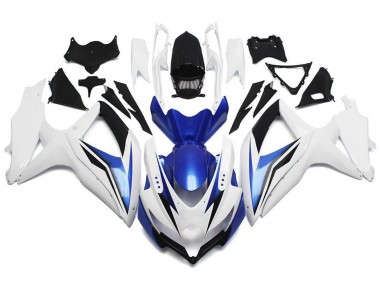 Achat Carénage Moto Suzuki GSXR 600 / GSXR 750 2008-2010 - Blanc Bleu Noir