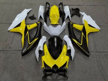 Achat Carénages Moto Suzuki GSXR 600 / GSXR 750 2008-2010 - Blanc Jaune Gris Noir