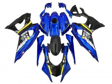 Achat Carénages Moto Yamaha YZF R7 2021-2024 - Bleu Noir Jaune Requin