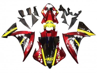 Achat Carénages Moto Yamaha YZF 1000 R1 2009-2011 - Rouge Jaune Noir Requin