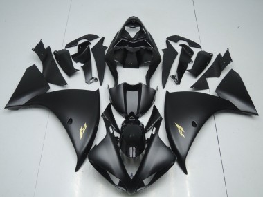 Achat Carénages Moto Yamaha YZF 1000 R1 2009-2011 - Noir Mat Or Décalque