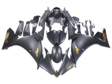 Achat Carénages Moto Yamaha YZF 1000 R1 2009-2011 - Noir Mat Or Décalque