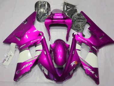 Achat Carénages Moto Yamaha YZF 1000 R1 2000-2001 - Raspberry Blanc Argent