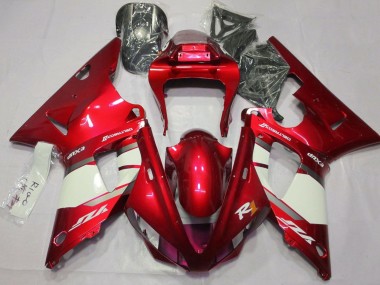 Achat Carénages Moto Yamaha YZF 1000 R1 2000-2001 - Rouge Blanc Argent