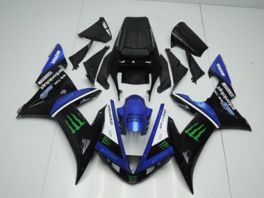 Achat Carénages Moto Yamaha YZF 1000 R1 2002-2003 - Bleu Blanc Noir Vert Motul Vert Monstre