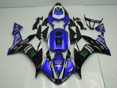 Achat Carénages Moto Yamaha YZF 1000 R1 2004-2006 - Bleu Blanc Noir Vert Monstre Energy