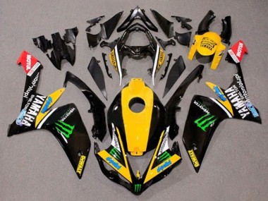 Achat Carénages Moto Yamaha YZF 1000 R1 2007-2008 - Jaune Blanc Noir Vert Monstre Dewalt