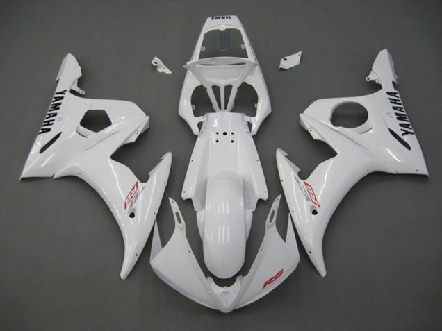 Carénages Moto Yamaha YZF R6 2005 - Blanc Rouge Noir