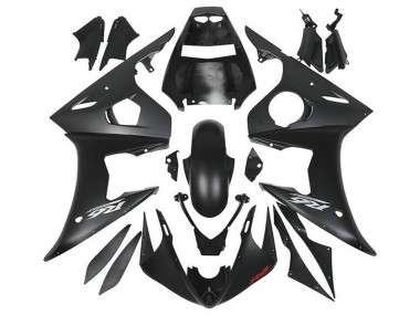 Achat Carénages Moto Yamaha YZF R6 2005 - Noir Mat Argent Rouge