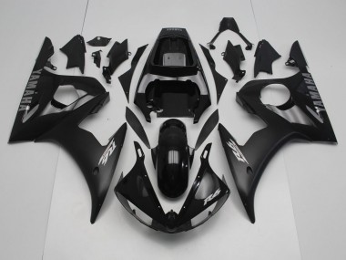 Achat Carénages Moto Yamaha YZF R6 2005 - Noir Brillant Noir Mat Argent