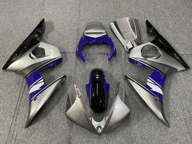 Achat Carénages Moto Yamaha YZF R6 2005 - Argent Bleu Noir Blanc