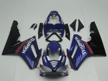 Achat Carénages Moto Triumph Daytona 675 Triple 2009-2012 - Bleu Rouge Noir Brillant