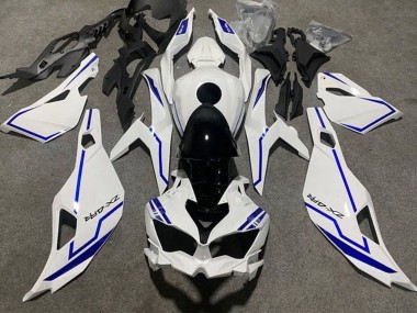 Achat Carénages Moto Kawasaki ZX4R ZX-4RR 2019-2025 - Blanc Bleu Bande