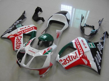 Achat Kits Carénage Moto ABS Honda VTR1000 2000-2006 - Blanc Rouge Vert Noir Brillant Castrol