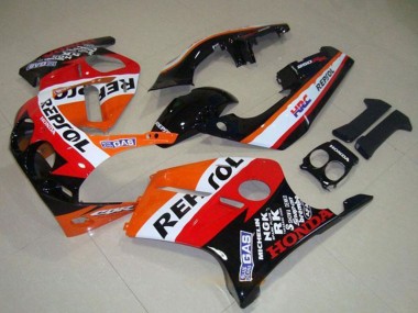 Achat Carénages Moto Honda CBR250RR MC19 1988-1989 - Orange Blanc Rouge Noir Brillant Repsol