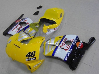 Achat Carénages Moto Honda CBR250RR MC22 1990-1998 - Jaune Argent Blanc Rouge Nastro Azzurro Breil 46