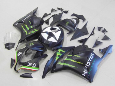Achat Carénages Moto Honda CBR600RR 2009-2012 - Noir Mat Bleu Vert Monstre
