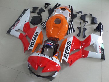 Achat Kits Carénage Moto Honda CBR600RR 2013-2023 - Orange Blanc Rouge Noir Brillant Repsol