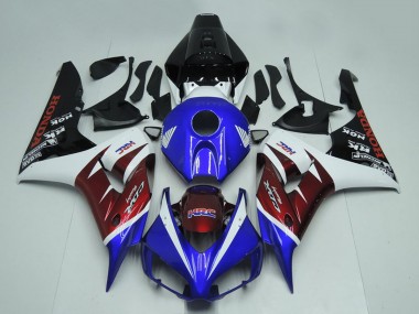Achat Carénages Moto Honda CBR1000RR 2006-2007 - Blanc Bourgogne Bleu Noir Brillant