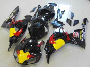 Achat Carénages Moto Honda CBR1000RR 2006-2007 - Noir Brillant Jaune Red Bull