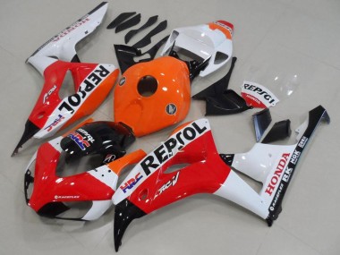Achat Carénage Moto Honda CBR1000RR 2006-2007 - Orange Blanc Rouge Noir Brillant Repsol HRC