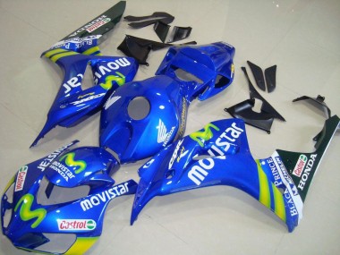 Achat Carénages Moto Honda CBR1000RR 2006-2007 - Bleu Vert MoviStar Castrol
