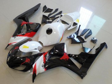 Achat Kits Carénage Moto ABS Honda CBR1000RR 2006-2007 - Blanc Rouge Noir Brillant