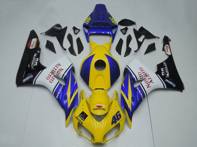 Carénages Moto Honda CBR1000RR 2006-2007 - Bleu Jaune Blanc Noir Brillant Rouge Nastro Azzurro