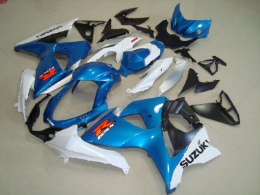 Achat Carénages Moto Suzuki GSXR 1000 2009-2016 - Bleu Clair Blanc Noir OEM Style