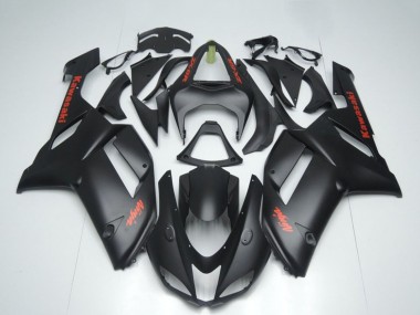 Achat Carénages Moto Kawasaki ZX6R 2007-2008 - Noir Mat Rouge Sticker