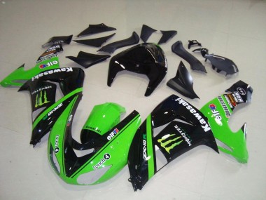 Achat Carénages Moto Kawasaki ZX10R 2006-2007 - Vert Argent Noir Brillant Monstre