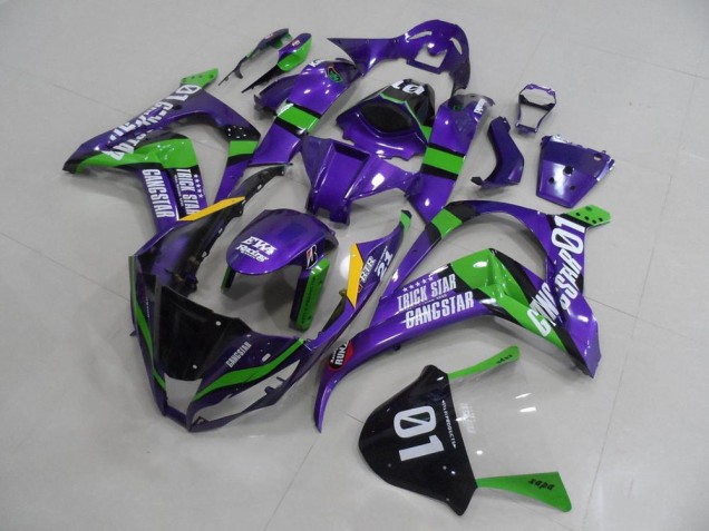 Carénages Moto Kawasaki ZX10R 2011-2015 - Violet Vert Noir Blanc Trick Star Gangstar EVA Courses 01