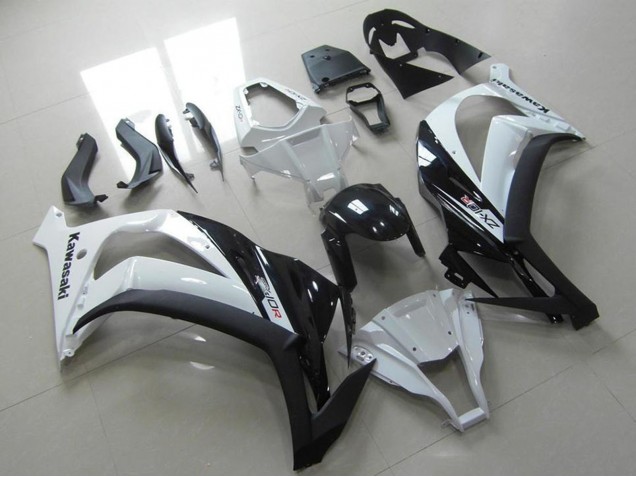 Carénage Moto Kawasaki ZX10R 2011-2015 - Blanc Noir Brillant