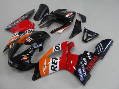 Achat Carénages Moto Yamaha YZF R1 2000-2001 - Orange Blanc Rouge Noir Repsol
