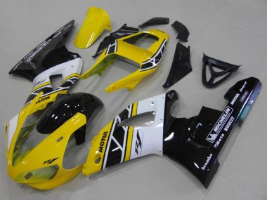 Achat Carénages Moto Yamaha YZF R1 2000-2001 - Jaune Blanc Noir Anniversaire Motul Michelin