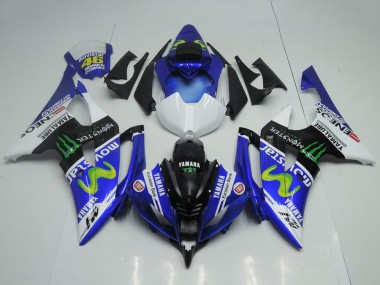 Achat Carénages Moto Yamaha YZF R6 2008-2016 - Bleu Blanc Noir Brillant Vert Monstre MoviStar Yamalube ENEOS