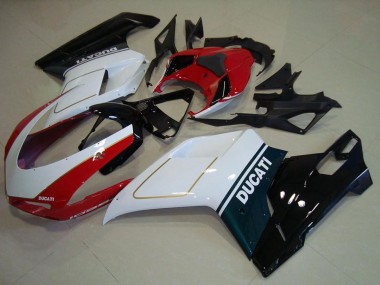 Achat Carénage Moto Ducati 1098 2007-2014 - Blanc Rouge Noir Brillant