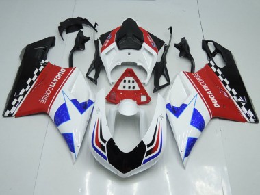 Achat Carénages Moto Ducati 848 1098 1198 2007-2014 - Blanc Rouge Bleu Noir Brillant Corse