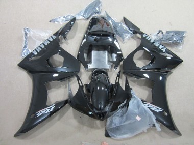Achat Carénages Moto Yamaha YZF R6 2003-2004 - Noir Brillant Argent Décalque
