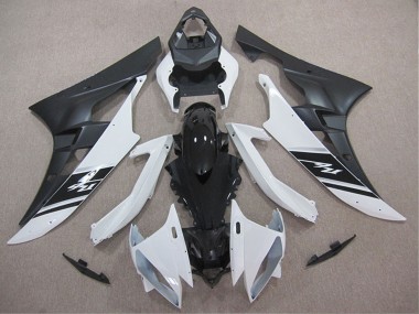 Achat Carénages Moto Yamaha YZF R6 2006-2007 - Blanc Noir Brillant Noir Mat