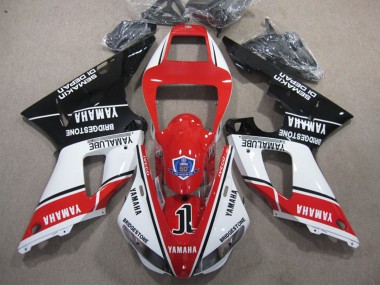 Achat Carénages Moto Yamaha YZF R1 2009-2011 - Blanc Rouge Noir Bridgestone Yamalube Semakin Didepan