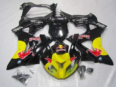 Achat Carénages Moto BMW S1000RR 2009-2014 - Noir Brillant Jaune Red Bull