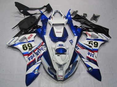 Achat Carénages Moto BMW S1000RR 2009-2014 - Blanc Rouge Bleu Noir Sterilgarda 69
